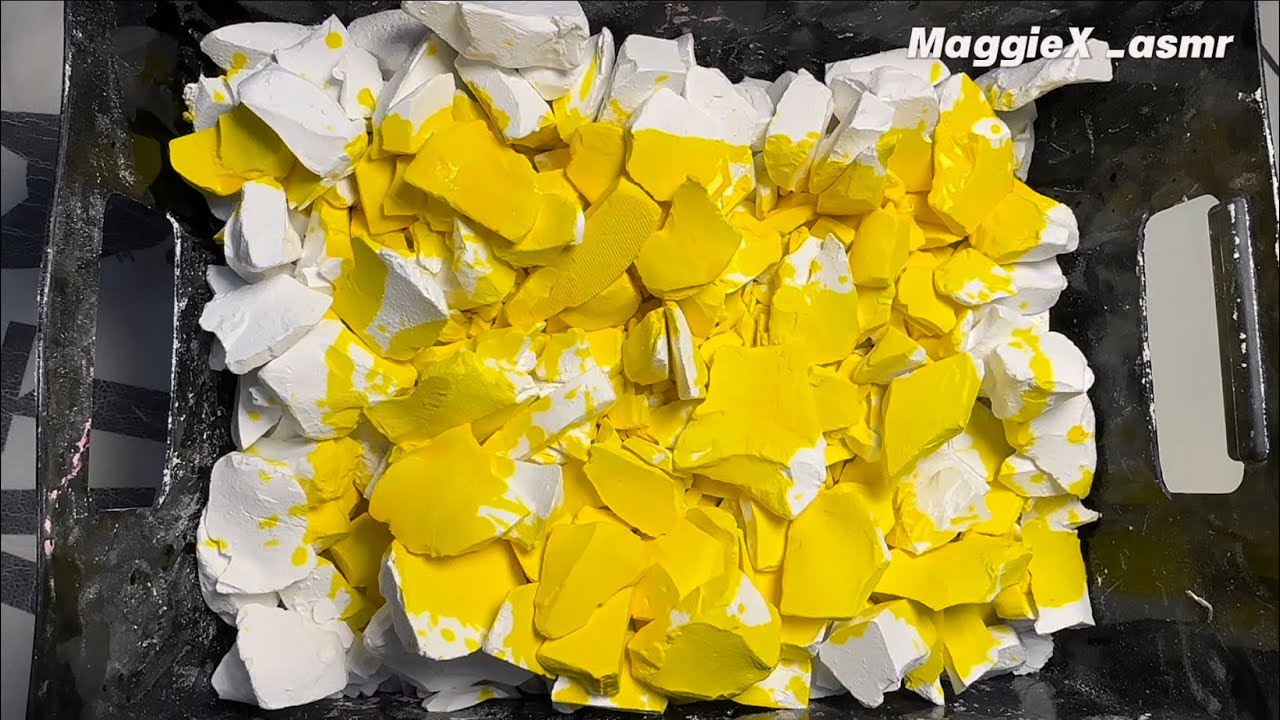 Yellow Shards • Glassy Texture • Crisp Glass Crunch • ASMR