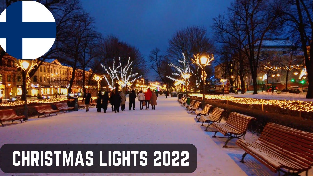 Прогулка по Хельсинки | Рождественские огни Финляндии 2022 Декабрь 🎄