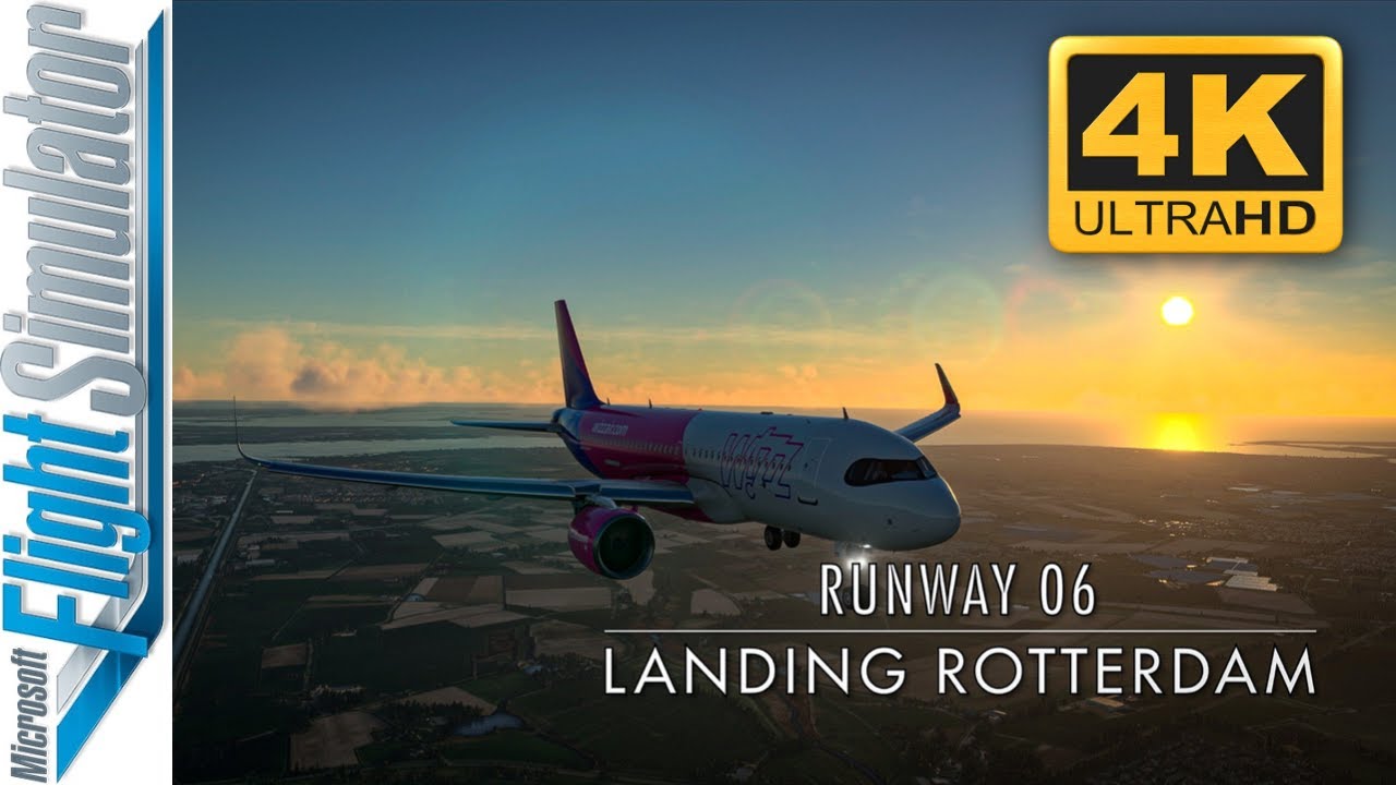 4K ULTRA HD | Landing Rotterdam Airport🇳🇱 | Xbox series X | Microsoft Flight Simulator 2020
