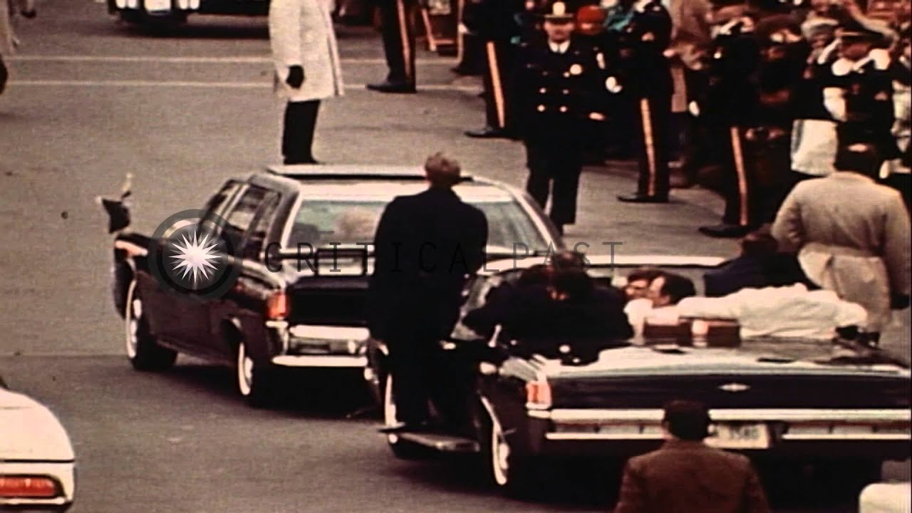 Presidential convoy on road during President Richard Nixon's Inauguration ceremon...HD Stock Footage
