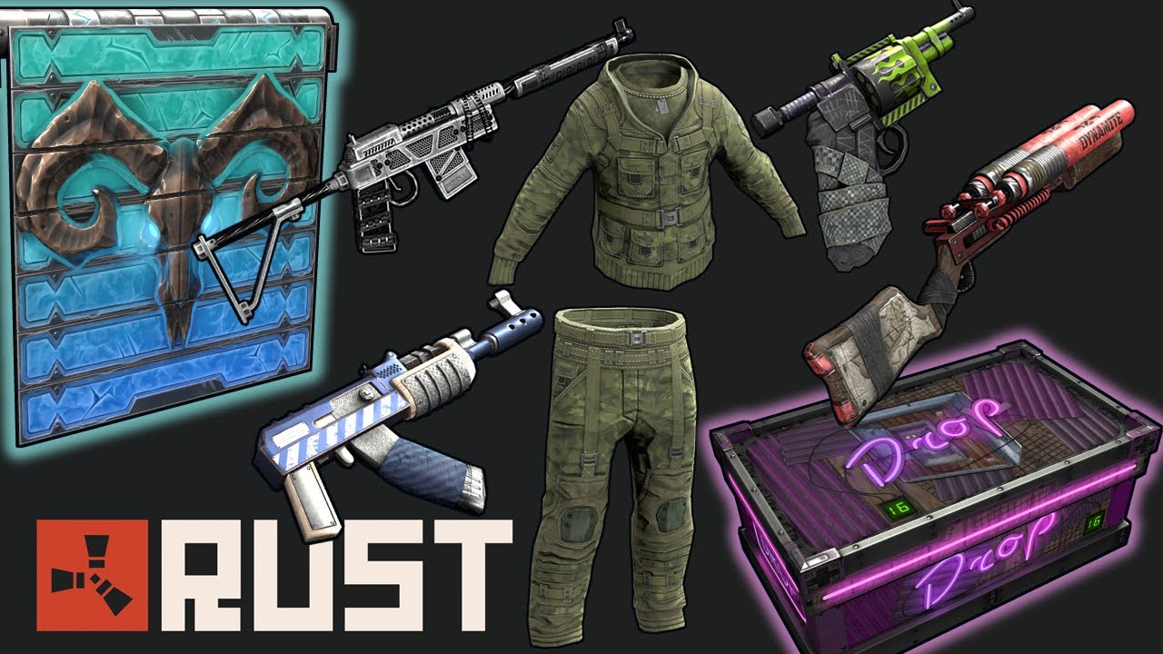 Rust Item Store Skin Previews Forest Raiders Neon Storage Lightweight Glacial Visage Toxic Flame Zen