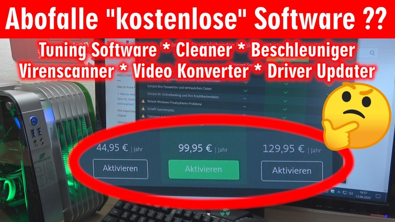 Abofalle kostenlose Software im Internet 🤔❓ Virenscanner ◾ Cleaner ◾ Tuning für Windows 10