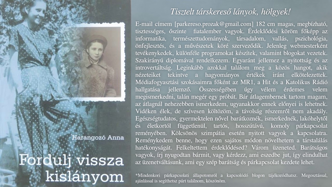Harangozó Anna - Fordulj vissza kislányom (hangoskönyv)