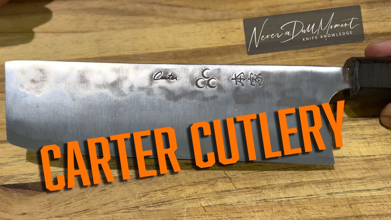 Unboxing Carter Cutlery - Nakiri Shirogami (White) #1 stainless cladded