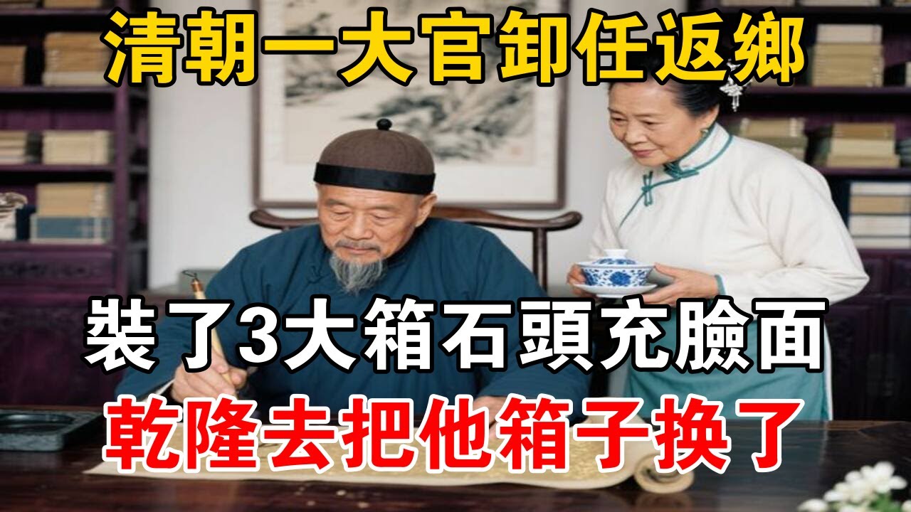 清朝一大官卸任返鄉，裝了3大箱石頭充臉面，乾隆去把他箱子換了【史海探秘】