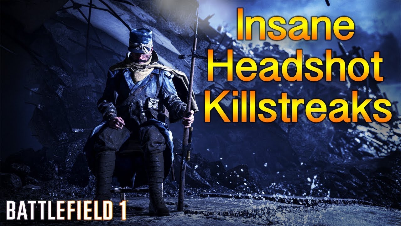 HIGHLIGHTS #5 - INSANE HEADSHOT KILLSTREAKS, QUICKSCOPING and PLANE SNIPE - Battlefield1 (PS4 PRO)
