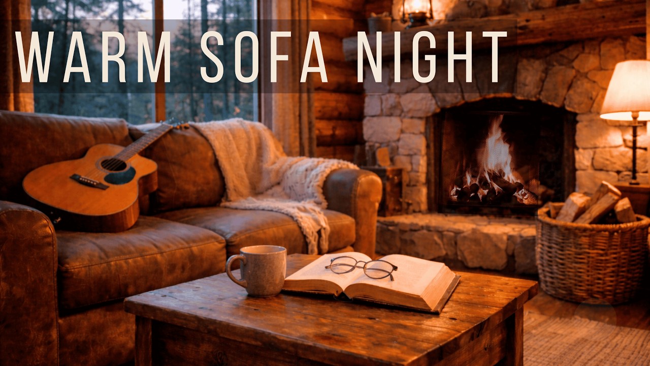 Cozy Guitar by the Fireplace • Calm & Peaceful Background Music • 3H