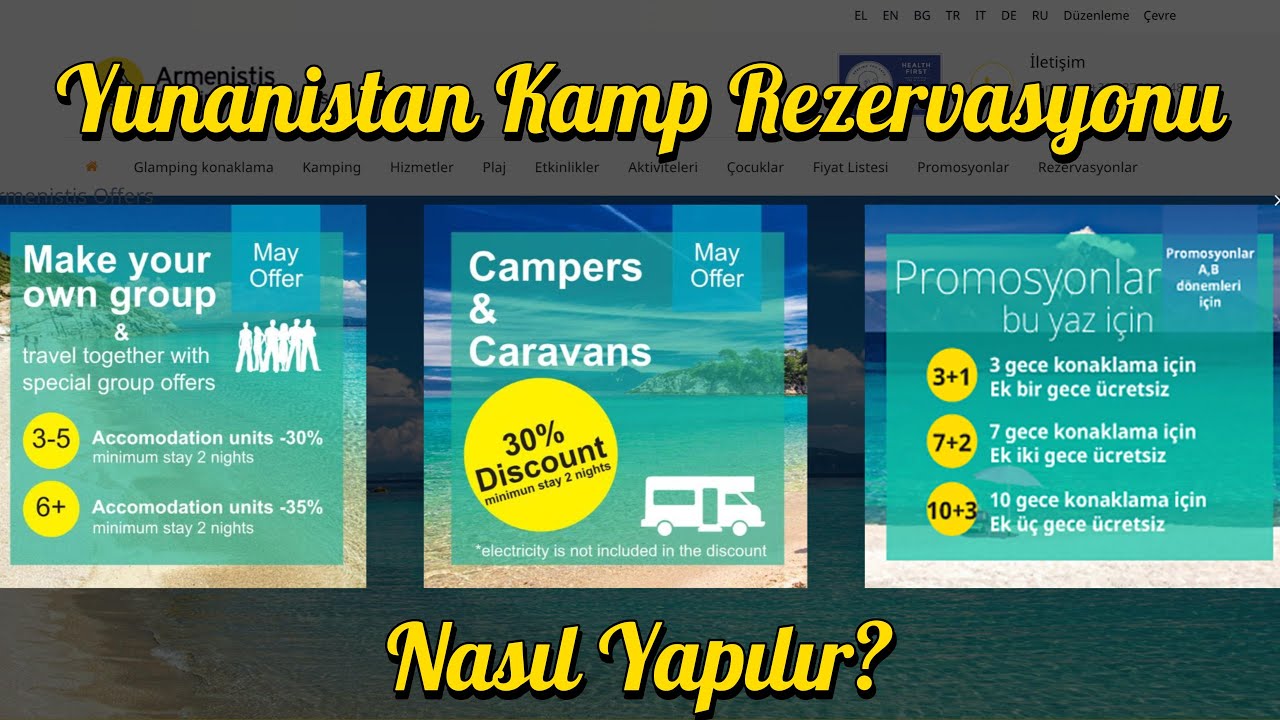 Yunanistan Kamp Alanları | Rezervasyon Nasıl Yapılır?