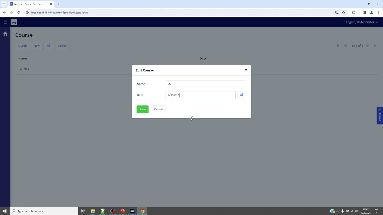 Mendix Basics - Chapter 6 (Non-persistable Entities, Make Custom Filtering)