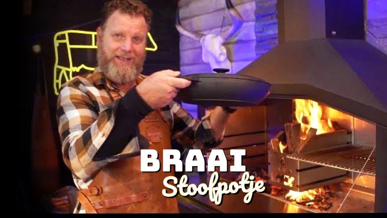 STOOFPOTJE op de BBQ met paddenstoelen en ossenhaas