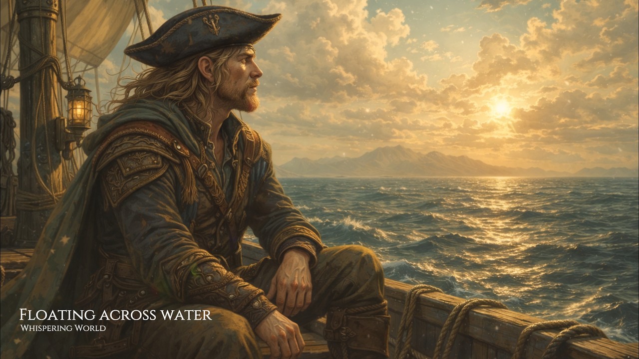 Floating Across Water — Calm Ocean Voyage Ambience 🌊 | Fantasy Strategy ASMR