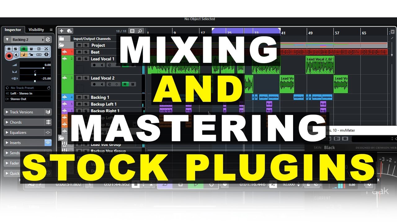Сведение и мастеринг с использованием стандартных плагинов Cubase Pro 10.5, часть 1