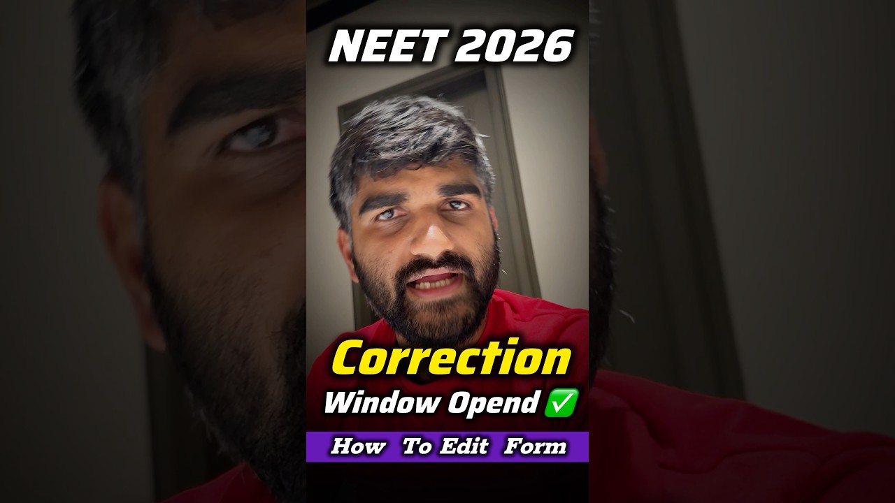 NEET 2026 Correction Window OUT✅ | How to Edit NEET UG Application Form | NEET Form Correction 2026