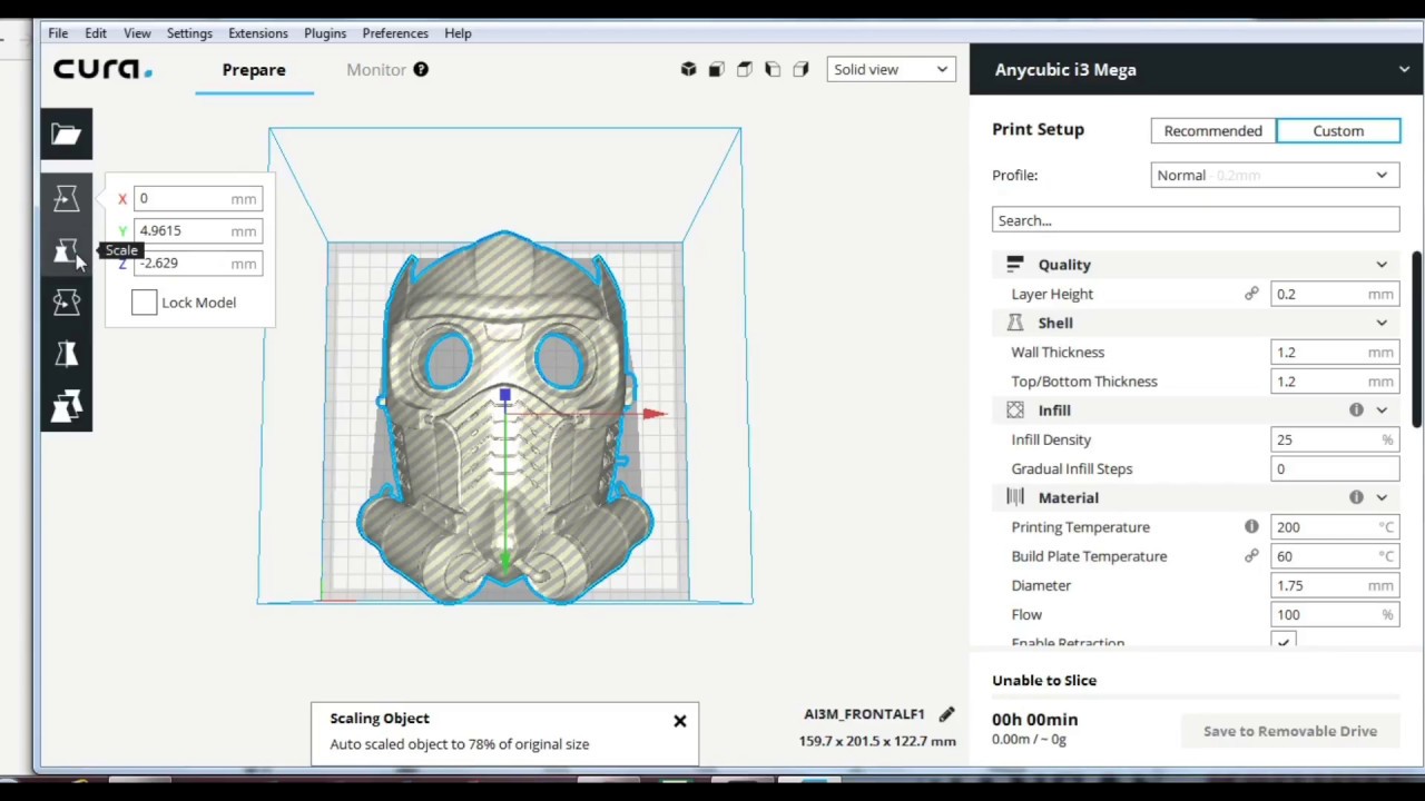Совет для начинающих 3D-печатников: масштабирование и резка с помощью Cura и Mesh Mixer