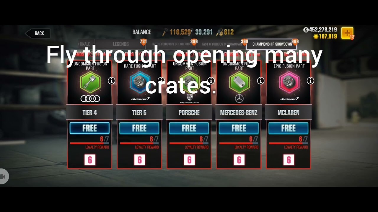 CSR2 trick to speed up opening crates very quickly.