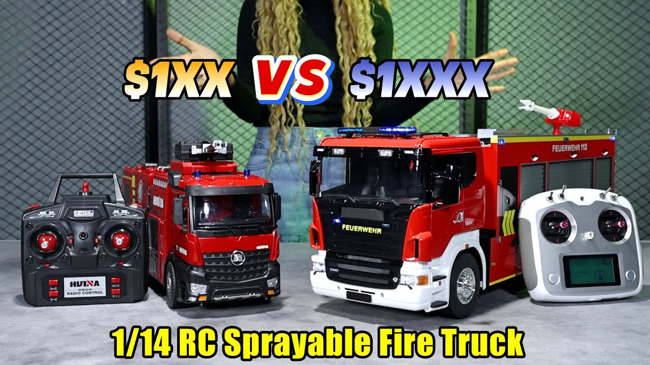 $100 vs $1000 RC Fire Truck  | Toy vs Hobby-Grade RC Comparison @TheRCchick