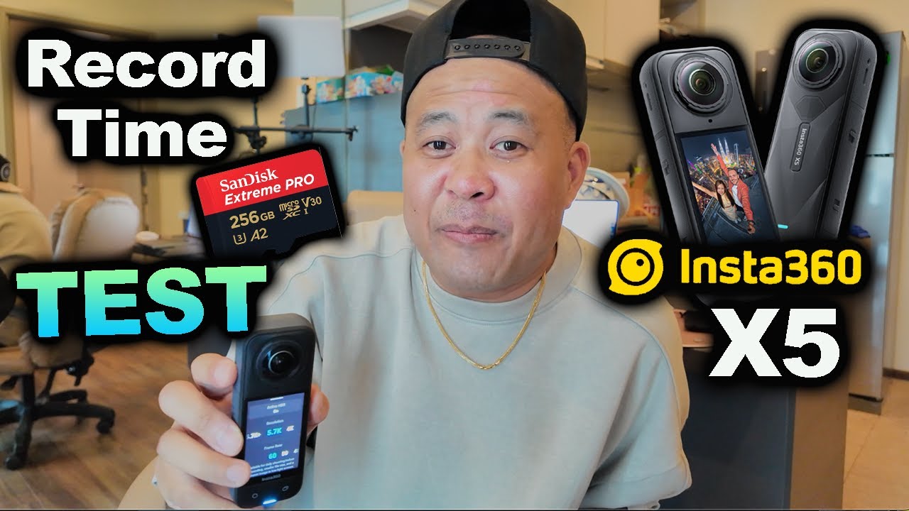 Insta360 X5  -  Micro SD Card Record Time TEST  |  V30 128gb 256gb V60 5.7k HDR & 8K