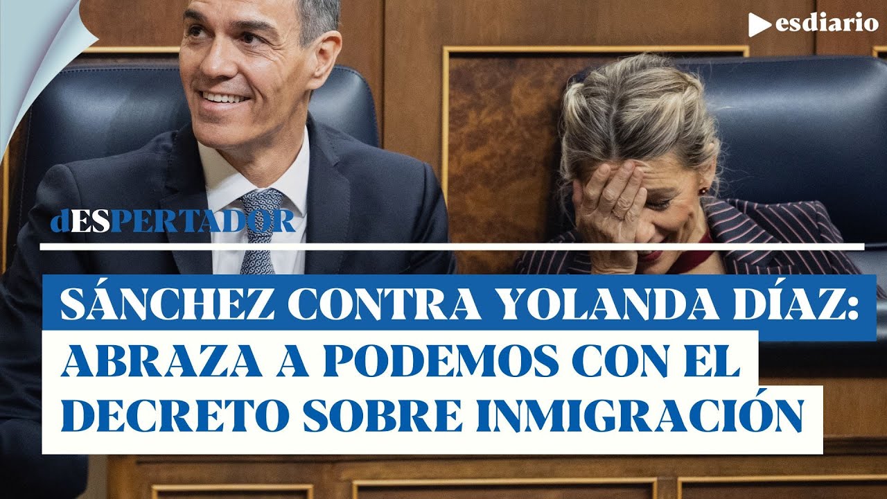 Sánchez da una bofetada a Yolanda Díaz acariciando a Podemos usando el derecto sobre inmigración