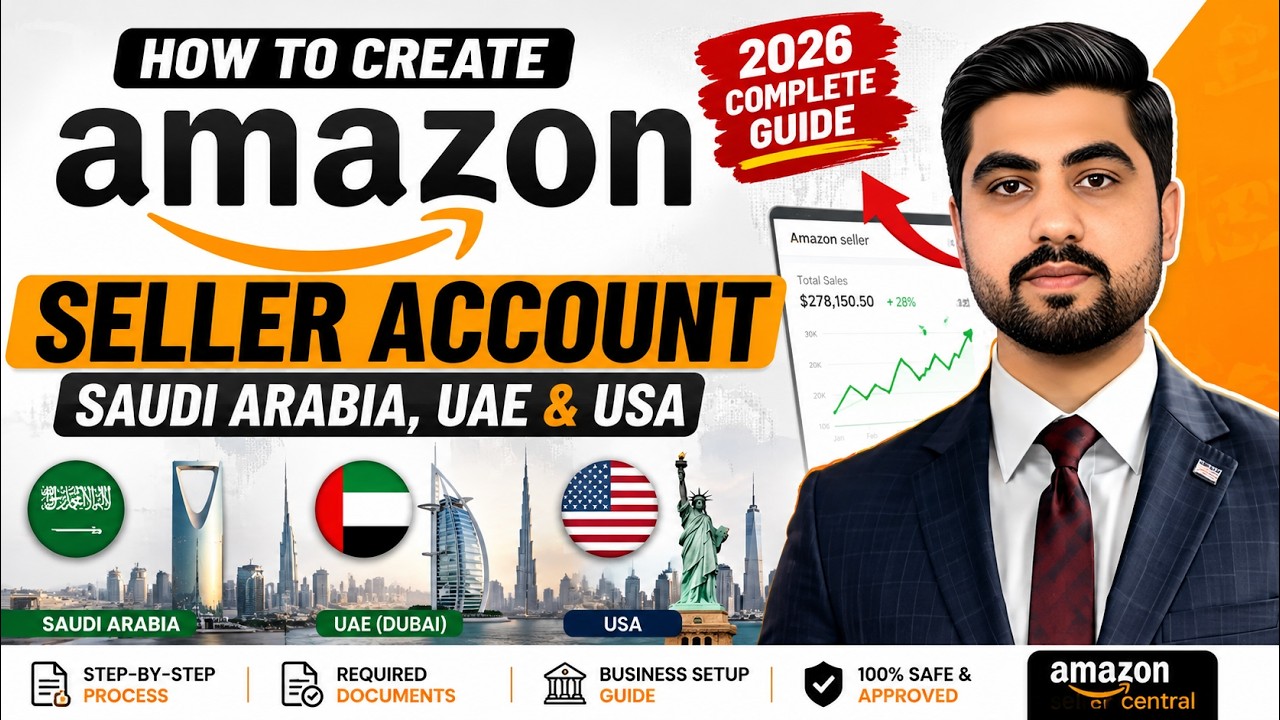 🚀 How to Create Amazon Seller Account in Saudi Arabia, UAE & USA (2026 Complete Guide) | GFXEcomerce