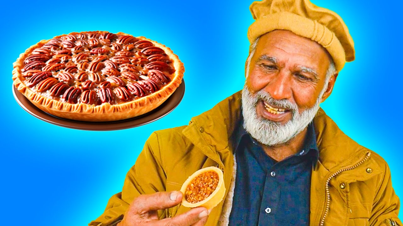 Tribal People Try Walnut Cup Pie