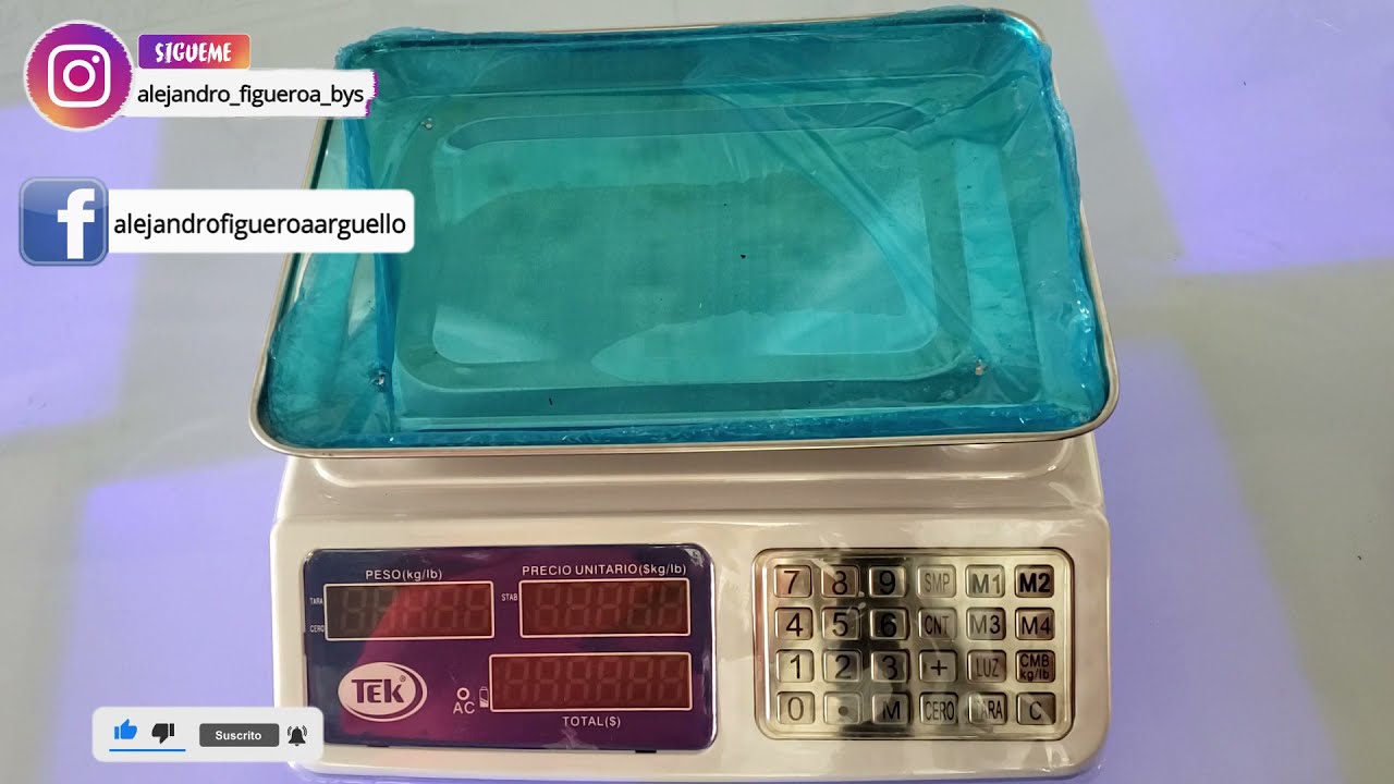 Bascula TEK  30 kg, desempaquetado y funcionamiento