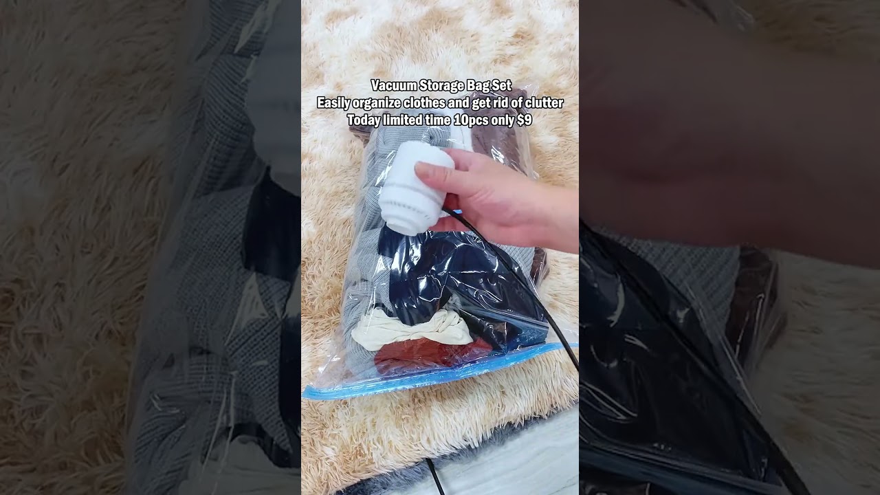 Vacuum Storage Bags with Electric Pump | Space-Saving & Waterproof