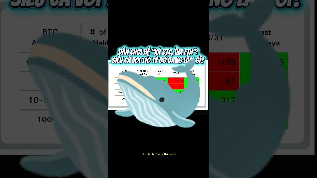 Dân chơi hệ "Xả BTC, Ùm ETH": Siêu Cá Voi 110 Tỷ Đô Đang Làm Gì? 🐋💰        