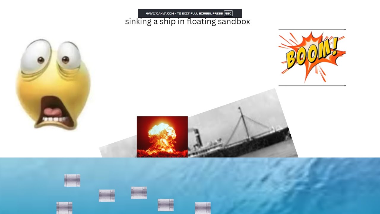 sinking a ship in floating sandbox