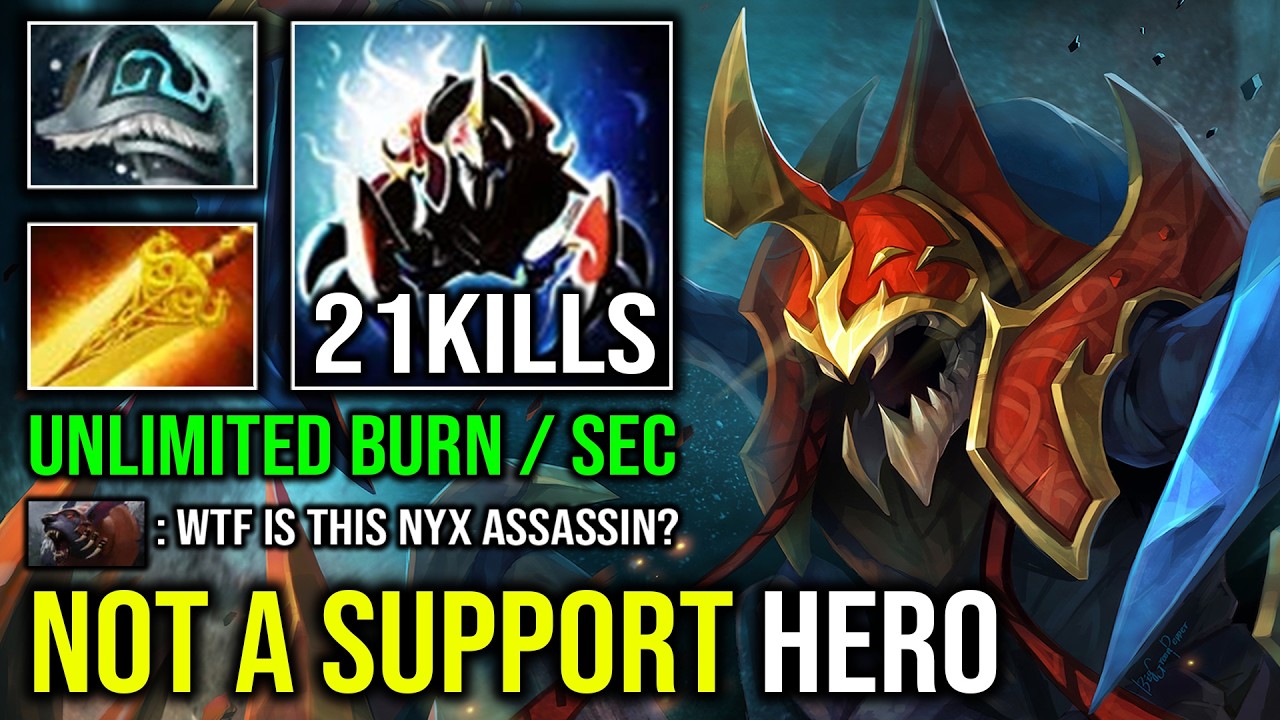 NYX IS NOT A SUPPORT Radiance Shiva's Guard Unlimited Burn Per Sec Destroyed Offlane Dota 2