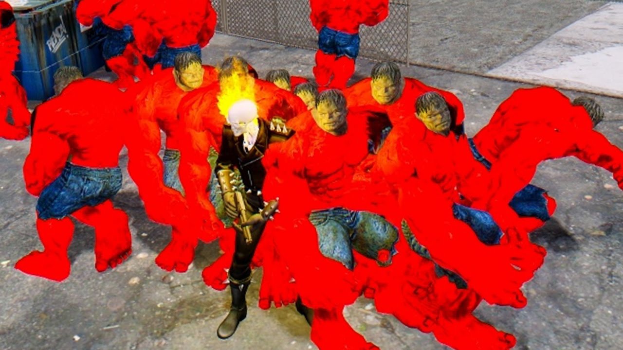 Ghost Rider vs Red Hulk Army Attack - Epic Battle