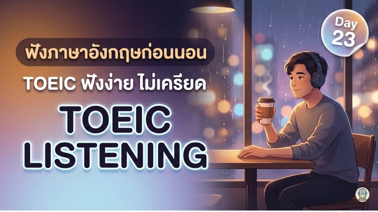Day 23| ฟังภาษาอังกฤษก่อนนอน 😴 รวมประโยคสั้น TOEIC ฟังง่าย ไม่เครียด | #ผู้เตรียมสอบTOEIC #toeic