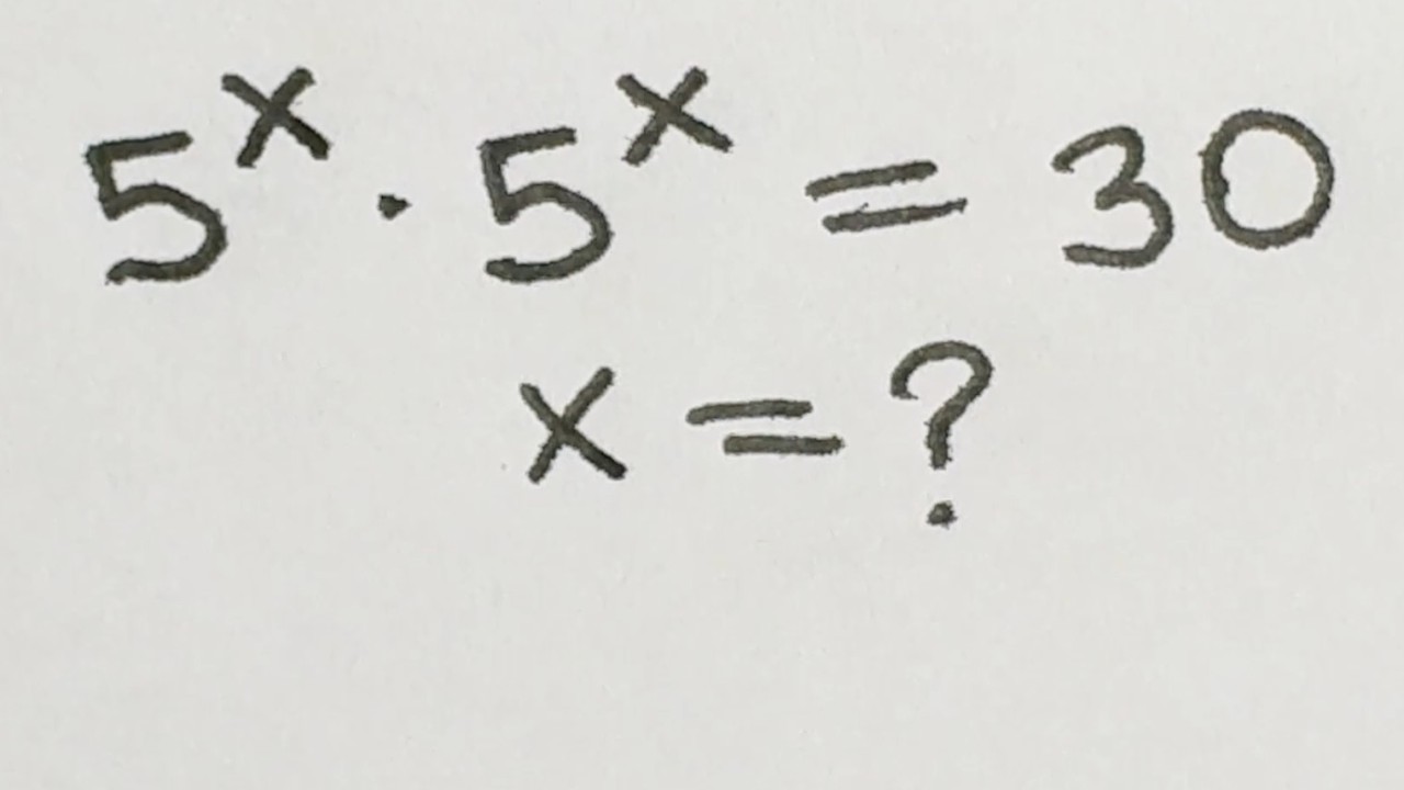 Solve for x in this nice exponential equation | Math Olympiad Mathematics