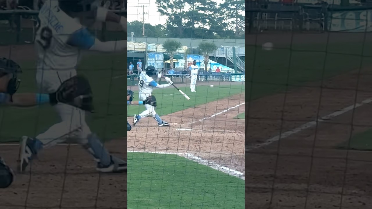 RBI Triple | Ty Southisene | Myrtle Beach Pelicans (Cubs) #baseball #sports #photography