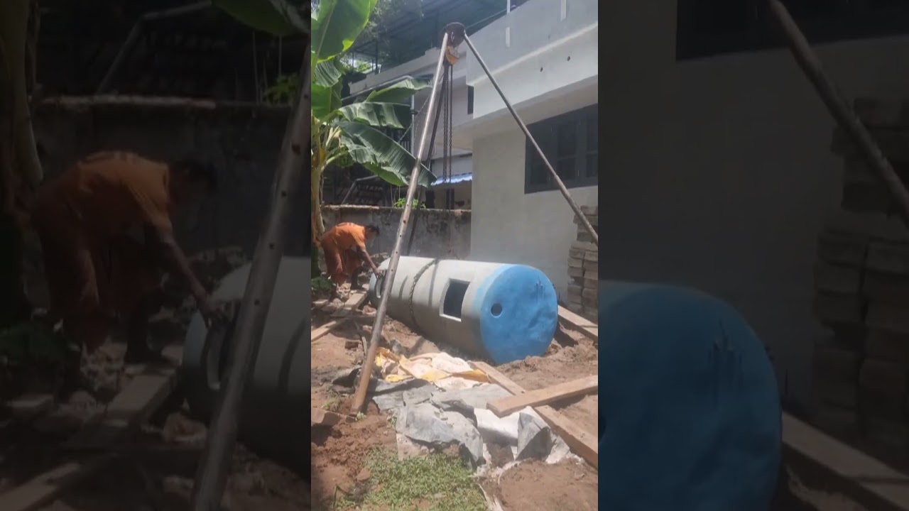 readymade concrete septic tank installation.#rccseptictank #construction #kollam #home #septictanks