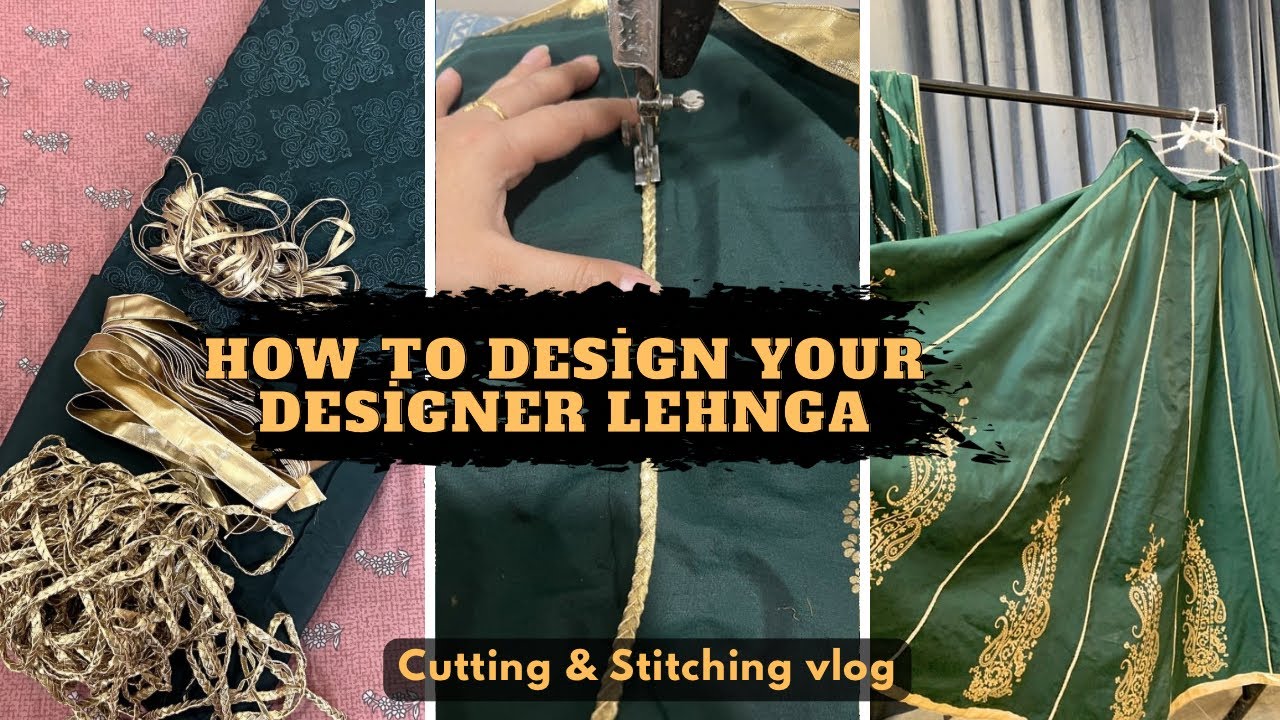 Haseeen Lehnga || 16 Panel Lehenga Complete Process || Cutting & stitching 🧵 