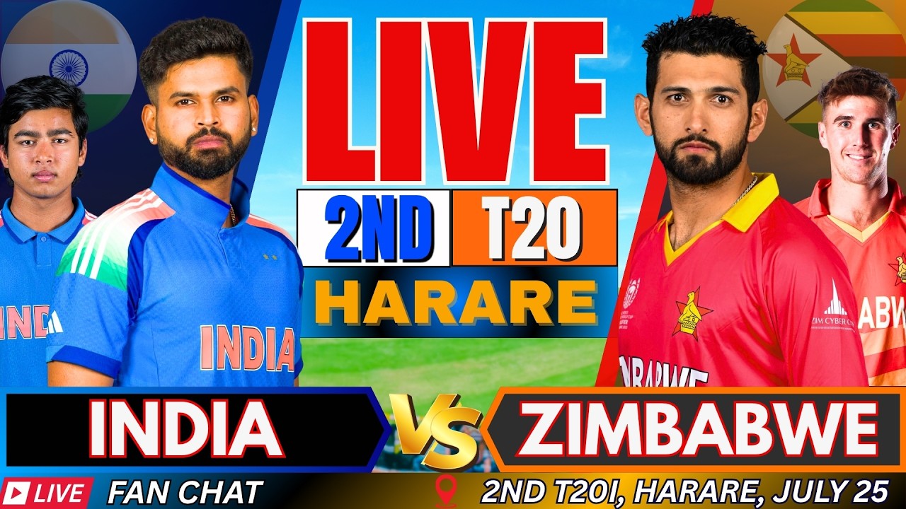 🔴 India vs Zimbabwe 2nd T20 Live match Fan Chat | Live Cricket Match Today | IND vs ZIM, Watchalong