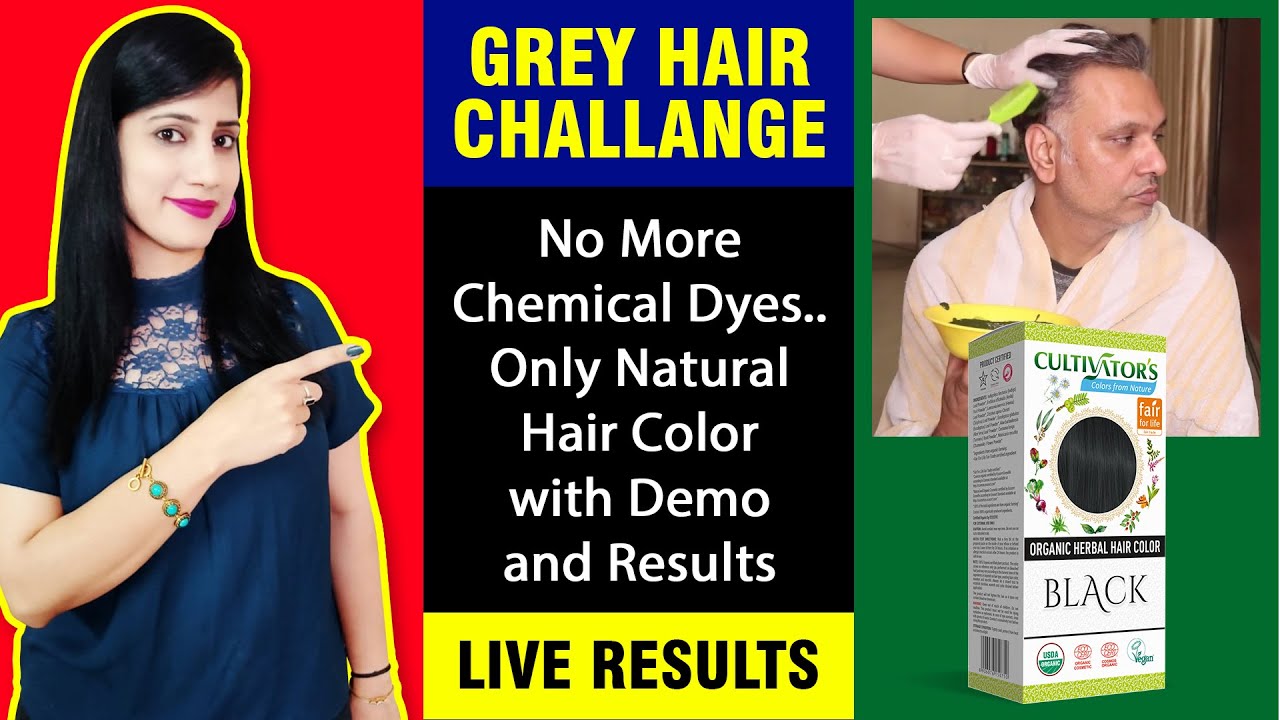 LIVE RESULTS: No Chemical Hair Colour | Cultivator Hair Color for Grey Hair | Natural Hair Dye