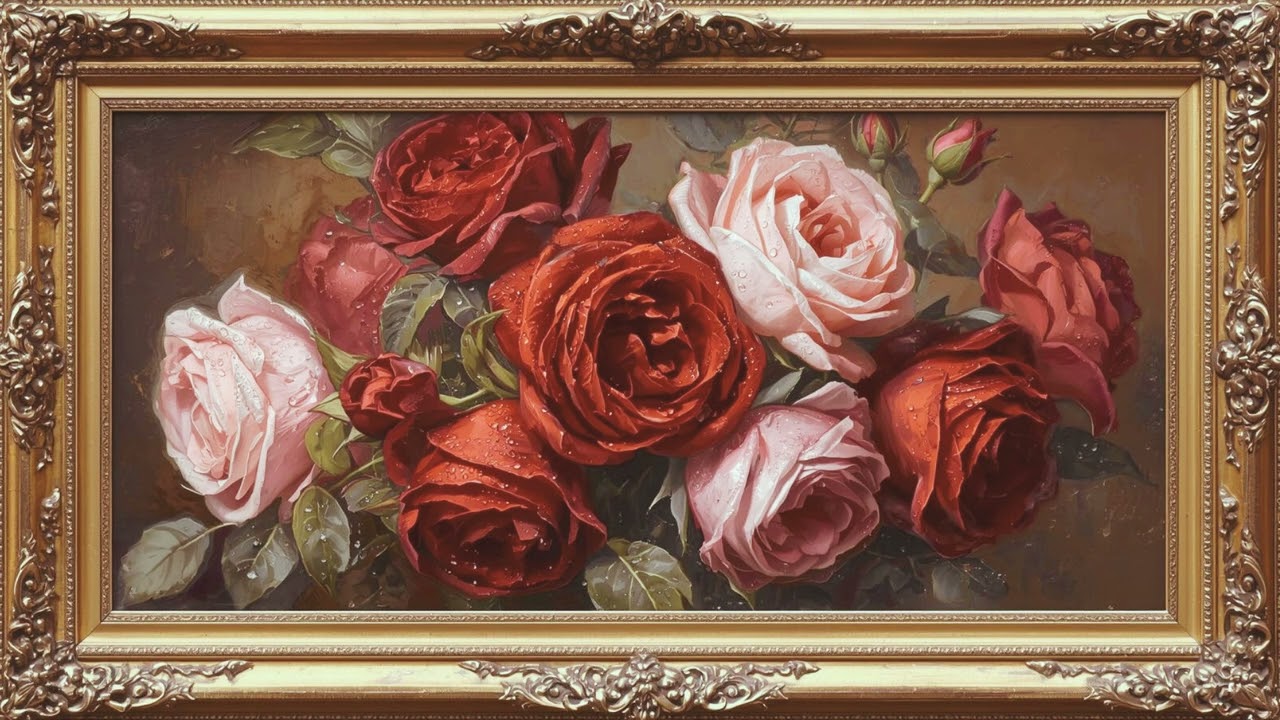 Peinture vintage | Écran de veille TV Frame Art pour fond d'écran TV | Tableau TV