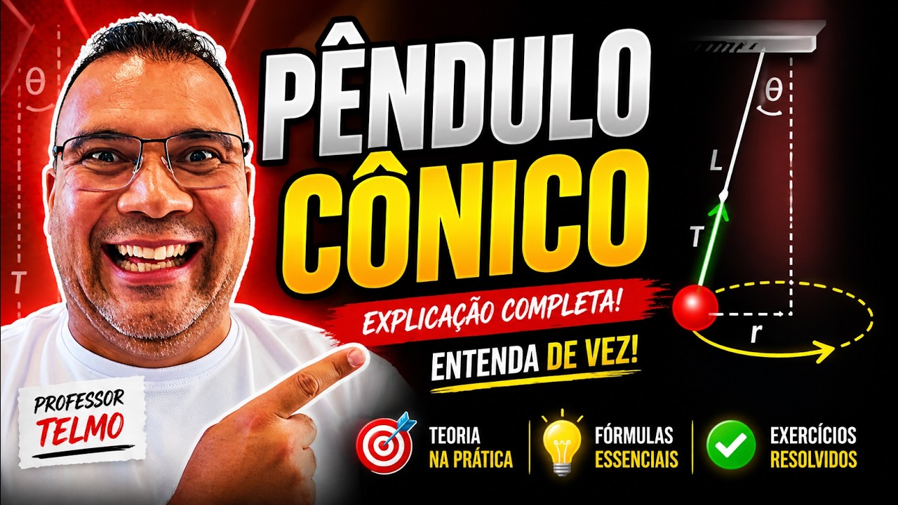 PROF TELMO - ✅PÊNDULO CÔNICO EXERCÍCIOS #FÍSICA #LEISDENEWTON ∫ f( Prof. Telmo )dλ