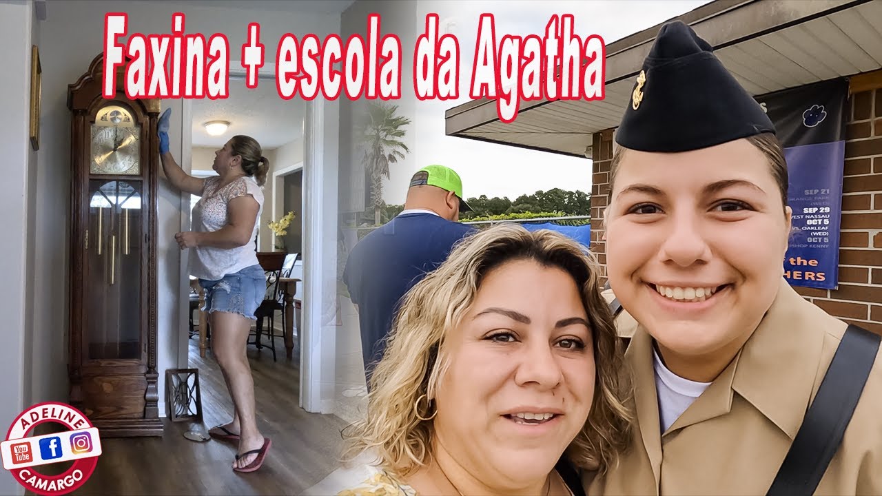 Organizando a casa + primeira apresentação da Agatha ela ficou quinze horas na escola