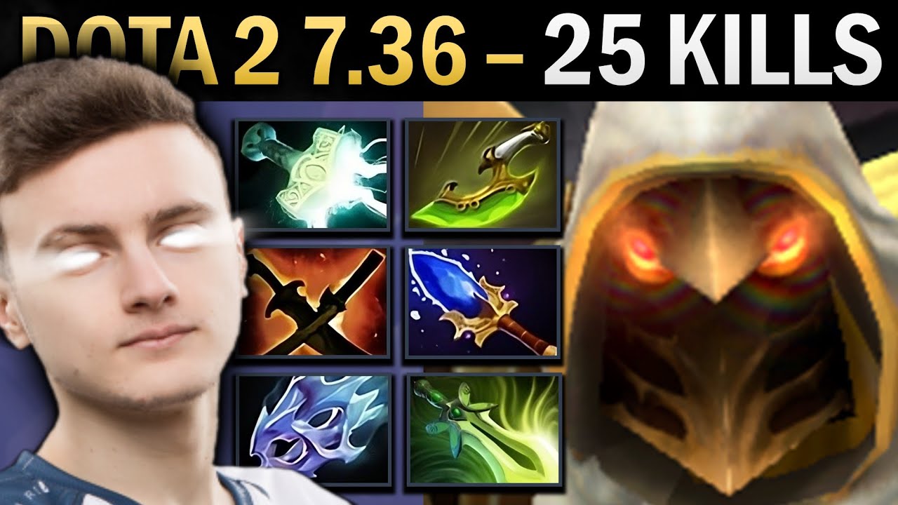 Juggernaut Gameplay Miracle with 25 Kills and Butterfly - Dota 7.36