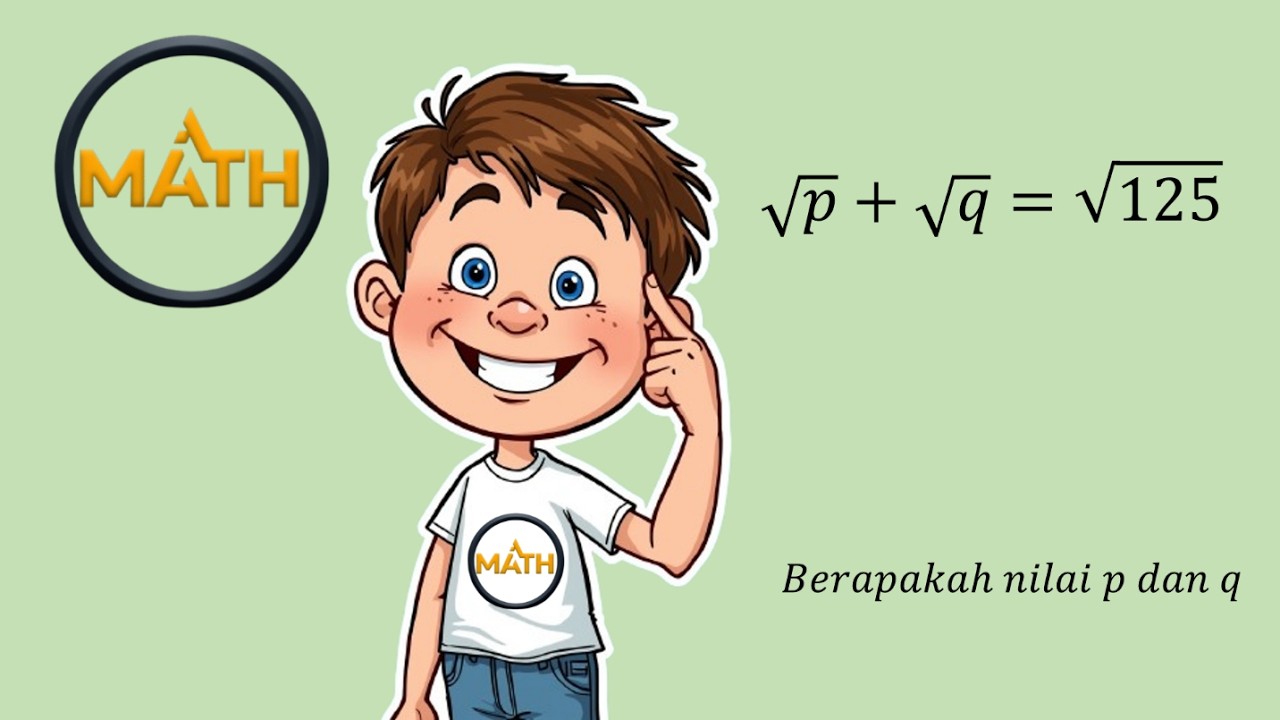 Pelajari trik penyelesaian soal matematika bagus dan verifikasinya. | “Akar p + Akar q = Akar 125”