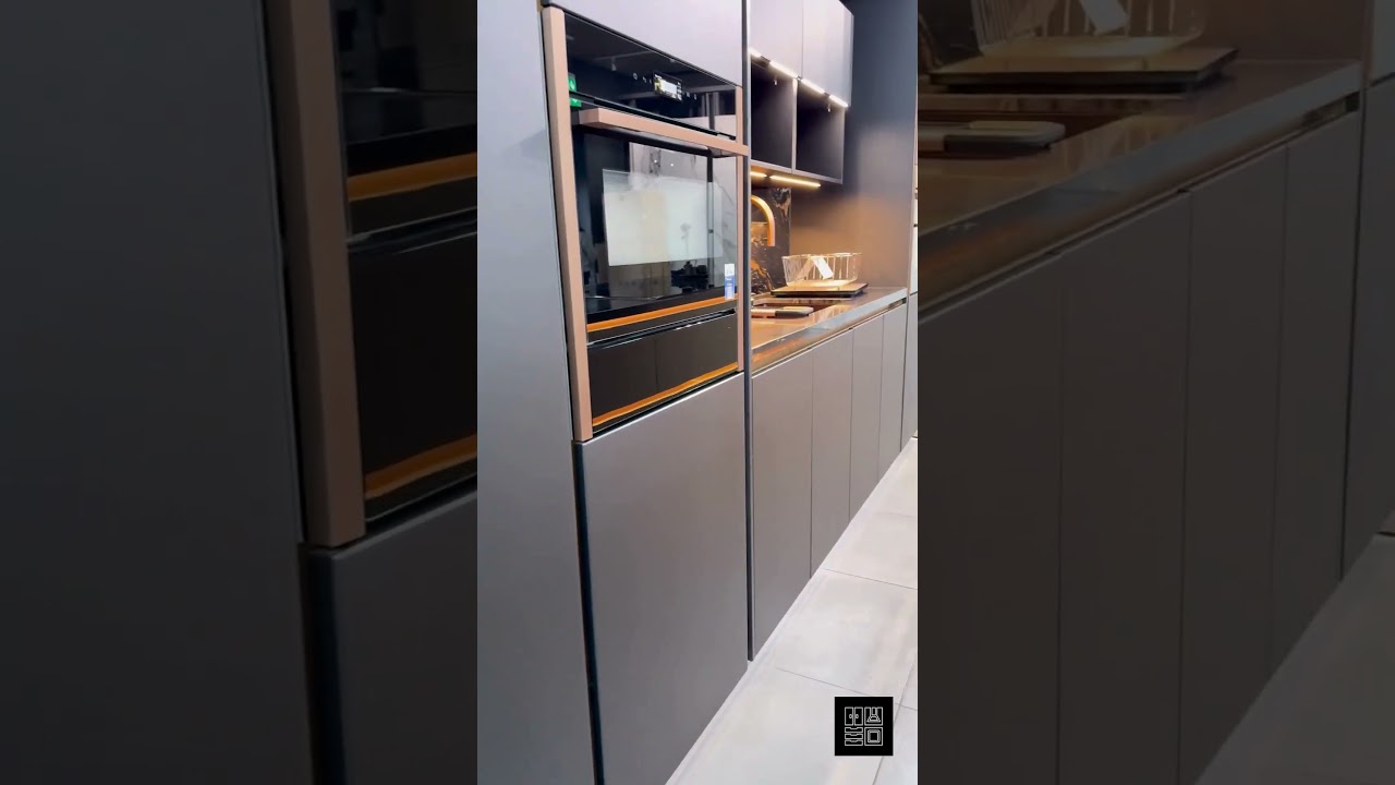 Ex Display Hacker Carbon Sand & Brushed Bronzed Handled Kitchen & Island