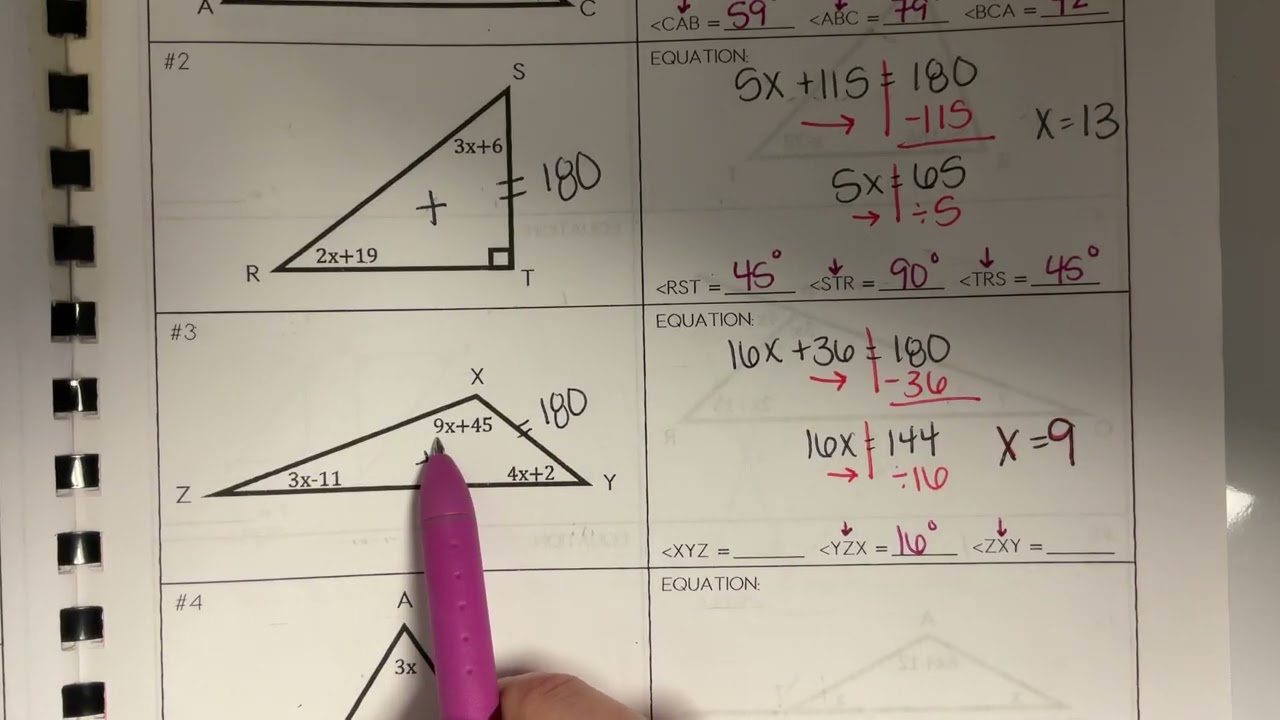 Algebraic Interior and Exterior Triangles Notes