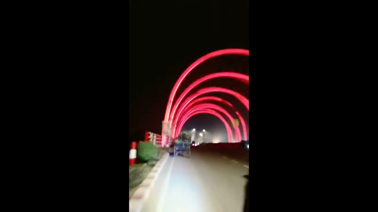 Chittagong Street View At Night.