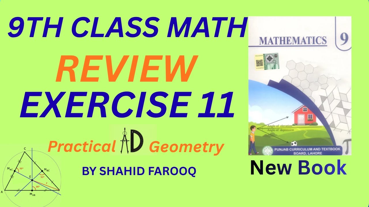 9th Class Math | Chapter 11 Review Exercise MCQs | Practical Geometry | New Book | Smart Syllabus