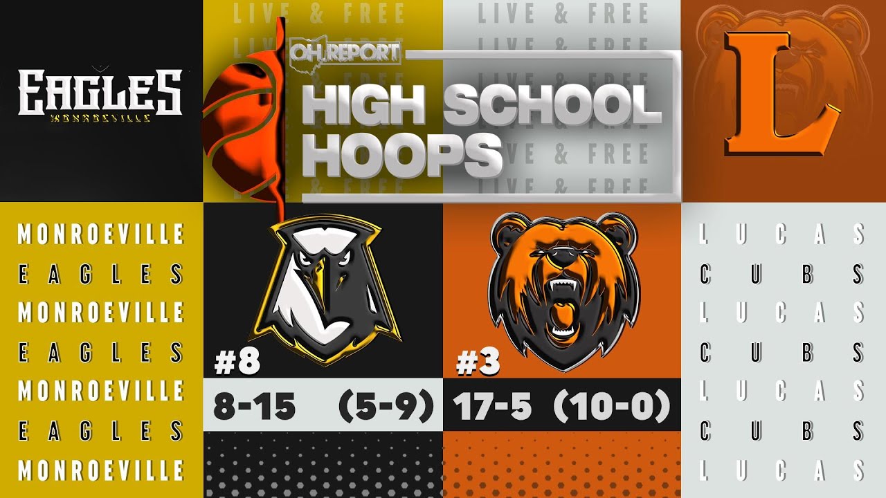 #8 Monroeville at #3 Lucas Boys High School Tournament Basketball