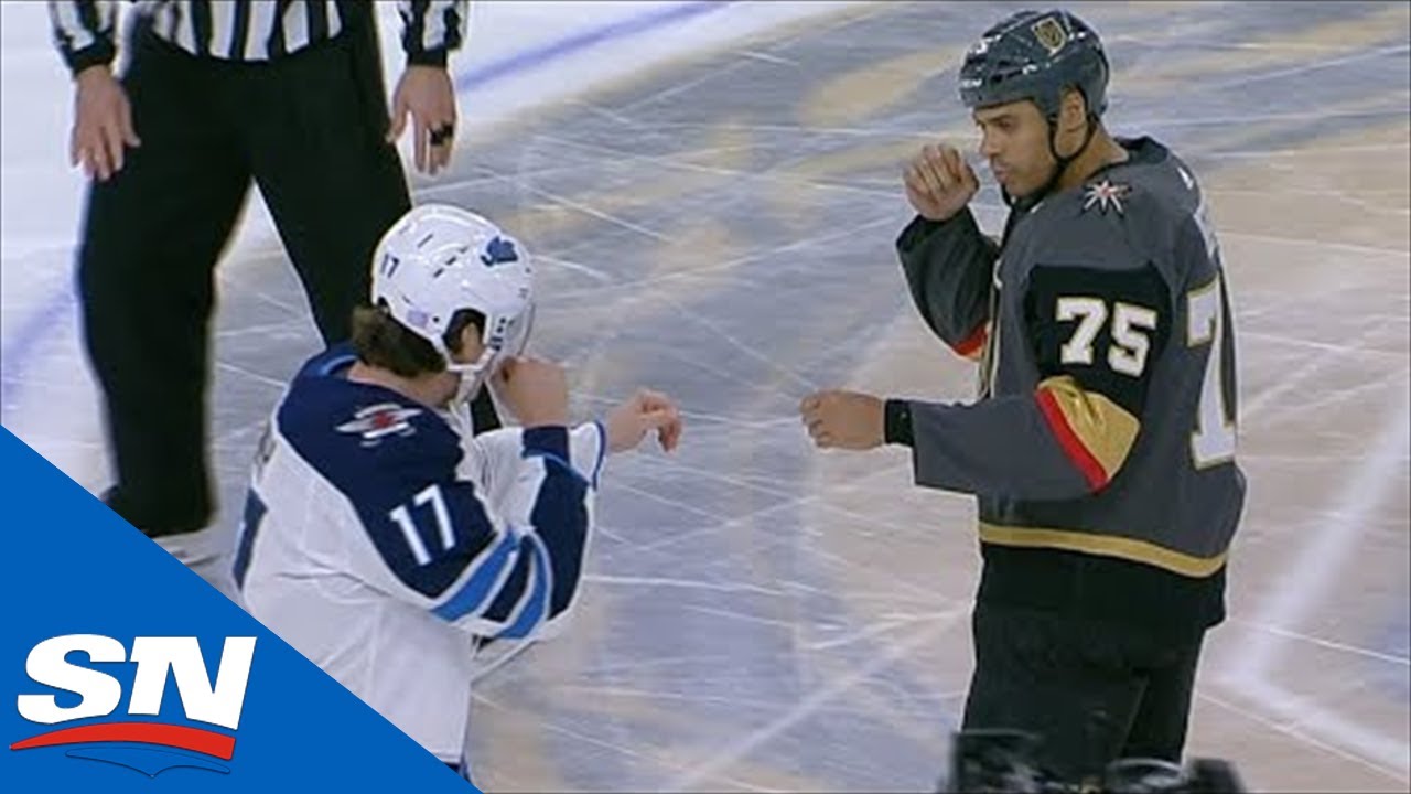 Ryan Reaves And Adam Lowry Hold Heavy Weight Bout After Hit On Alex Tuch