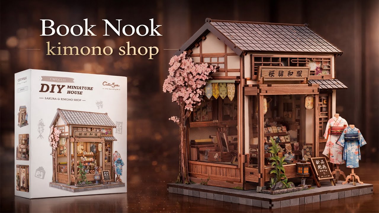 CUTEBEE DIY Miniature House | Book Nook kimono shop 