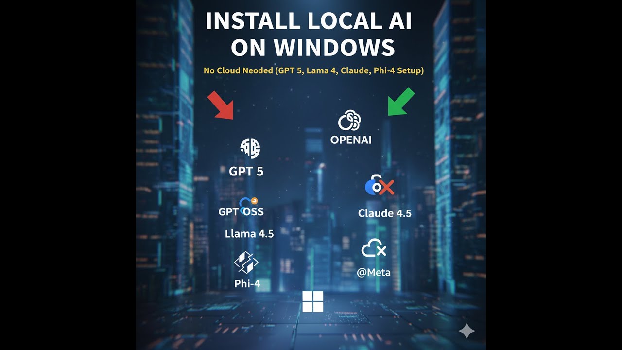 Install Local AI on Windows | No Cloud Needed (GPT-5, GPT OSS, Llama, Mistral, Phi-4 Setup)